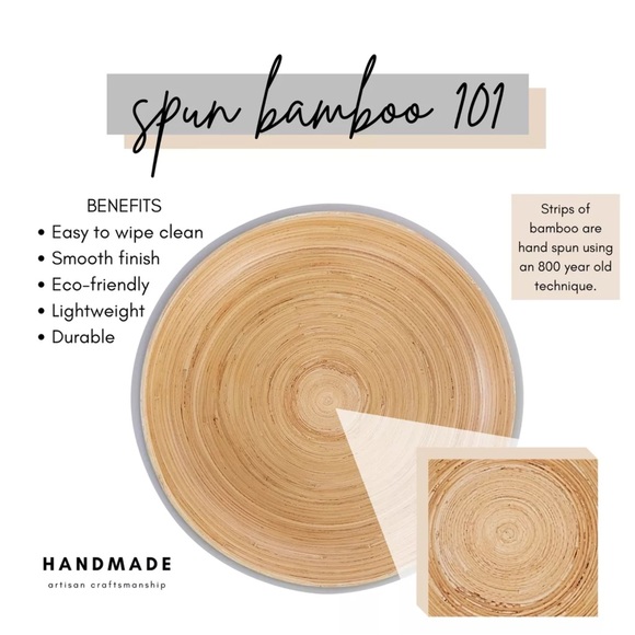 Spun Bamboo Bowl - Picture 7 of 8